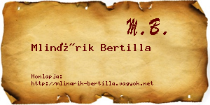 Mlinárik Bertilla névjegykártya